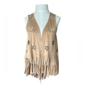 American Rag faux suede boho long vest Small /Medium